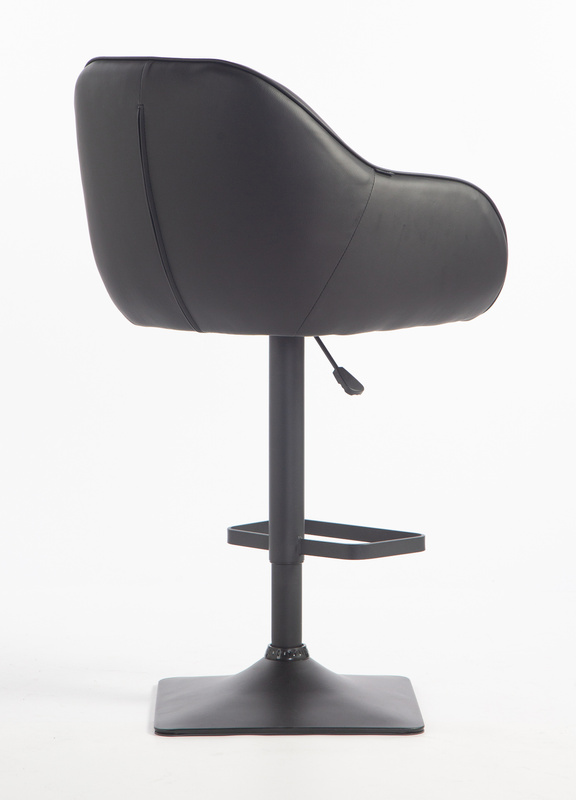 HR2055KW Fekete Modern Műbőr Szék Fekete lábbal