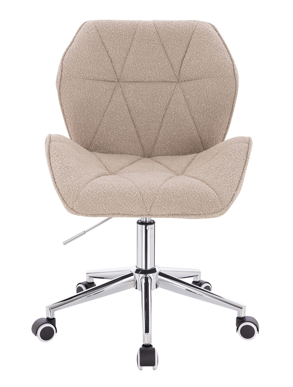 HR212K Latte modern boucle szék krómozott lábbal