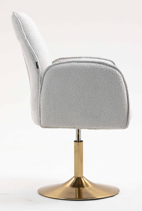 HR280N Szürke modern boucle szék arany lábbal