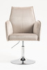 HR280N Latte Modern Velúr Szék Krómozott lábbal