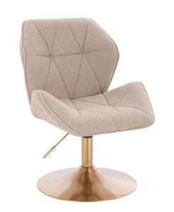 HR212N Latte modern boucle szék arany lábbal