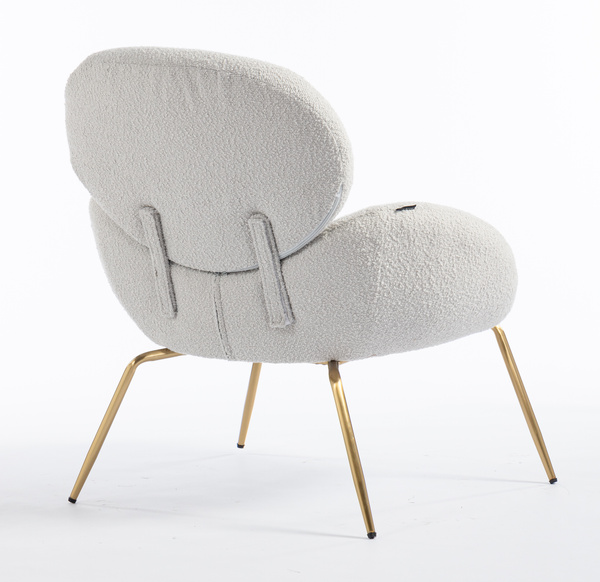 HR2045 Szürke modern boucle szék arany lábbal