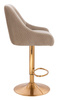 HR920W Latte Modern Velúr Szék Arany lábbal