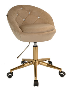 HR948K Latte Modern Velúr Szék Arany lábbal