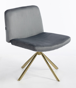 HR150 CSILLAGLÁB Grafit Modern Velúr Szék Arany lábbal