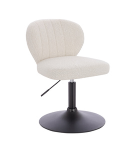 HR193N Krémszínű modern boucle szék fekete lábbal