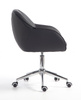 HR2055K Fekete Modern Műbőr Szék Krómozott lábbal