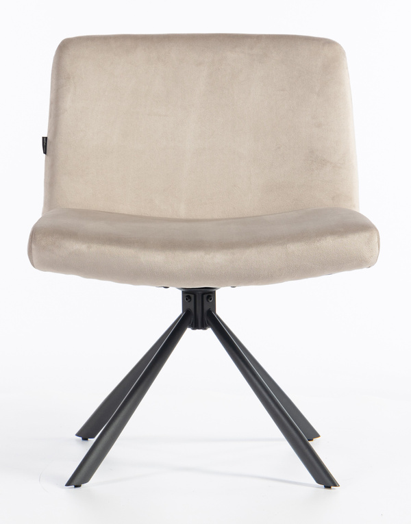 HR150 CSILLAGLÁB Latte Modern Velúr Szék Fekete lábbal