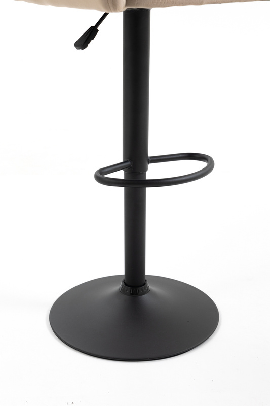 HR250W Latte modern velúr szék fekete lábbal