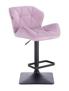 HR111KW Halványlila modern velúr szék fekete lábbal