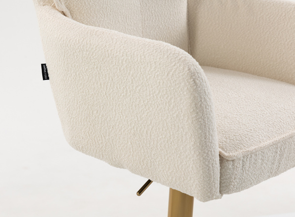 HR250W Krémszínű Bárány Szék Arany Lábbal