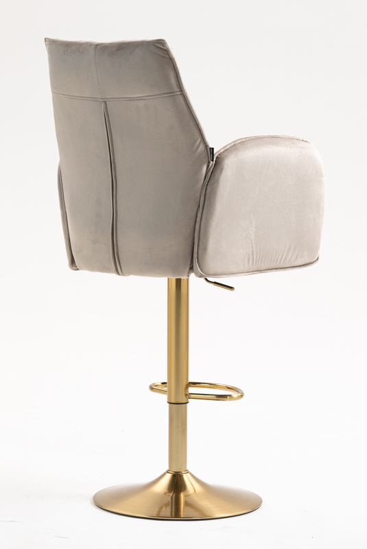 HR280W Latte Modern Velúr Szék Arany lábbal