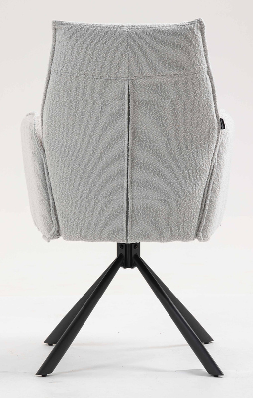 HR280 CSILLAGLÁB Szürke modern boucle szék fekete lábbal