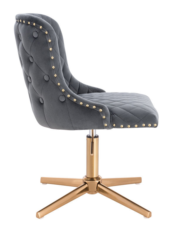 HR940CROSS Grafit Modern Velúr Szék Arany lábbal