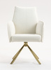 HR280 CSILLAGLÁB Krémszínű modern boucle szék arany lábbal