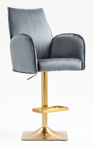 HR280KW Grafit Modern Velúr Szék Arany lábbal