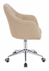 HR831K Krémszínű Műbőr Premium Soft szék Krómozott lábbal