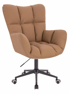 HR650K Karamell Műbőr Premium Soft szék fekete lábbal