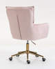 HR250K Púder Rózsaszín modern velúr szék arany lábbal