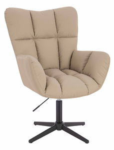 HR650CROSS Krémszínű Műbőr Premium Soft szék fekete lábbal