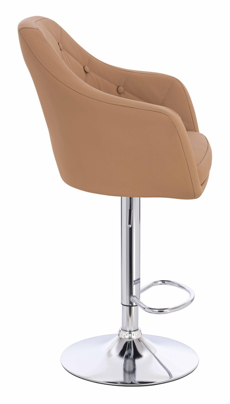 HR831W Karamell Műbőr Premium Soft szék Krómozott lábbal