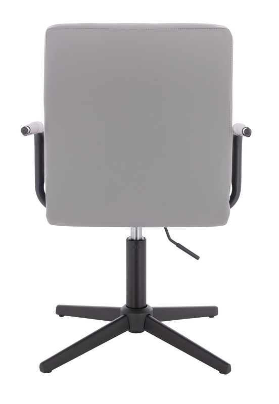 HC1015CROSSP Szürke modern műbőr szék fekete lábbal