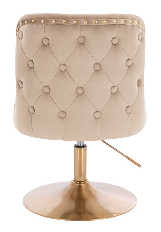 HR940N Latte Modern Velúr Szék Arany lábbal