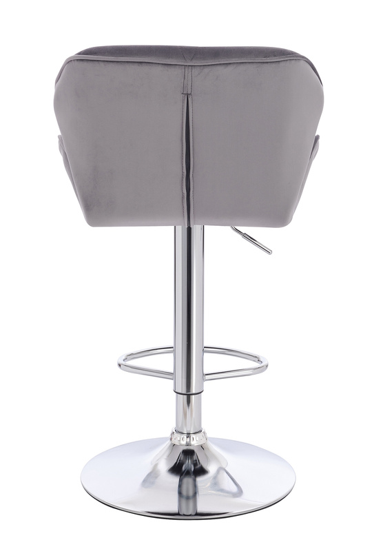 HR111W Grafit modern velúr szék krómozott lábbal