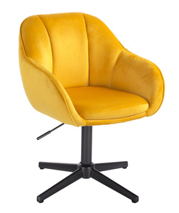 HR2055N Sárga Modern Velúr Szék Fekete lábbal