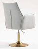HR280N Szürke modern boucle szék arany lábbal