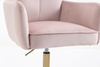 HR250CROSS Púder Rózsaszín modern velúr szék arany lábbal