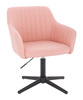 HC190CROSS Rózsaszín Modern Műbőr Szék Fekete lábbal