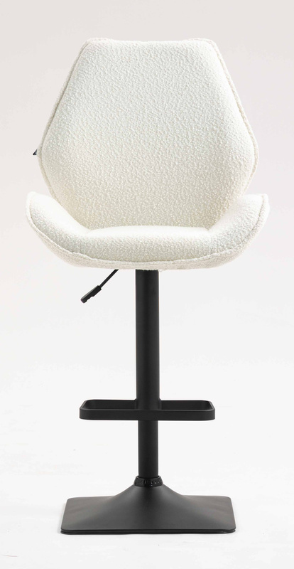 HR350KW Krémszínű modern boucle szék fekete lábbal