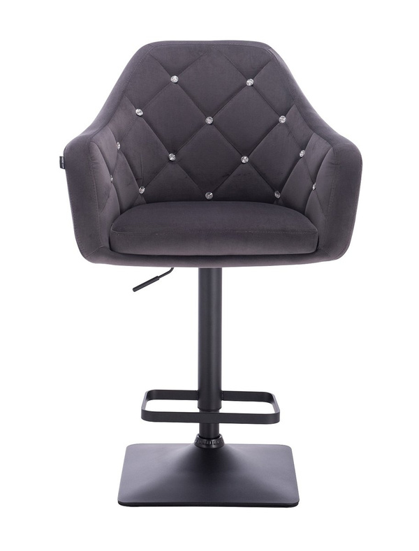 HR830KW Grafit Modern Velúr Szék fekete lábbal