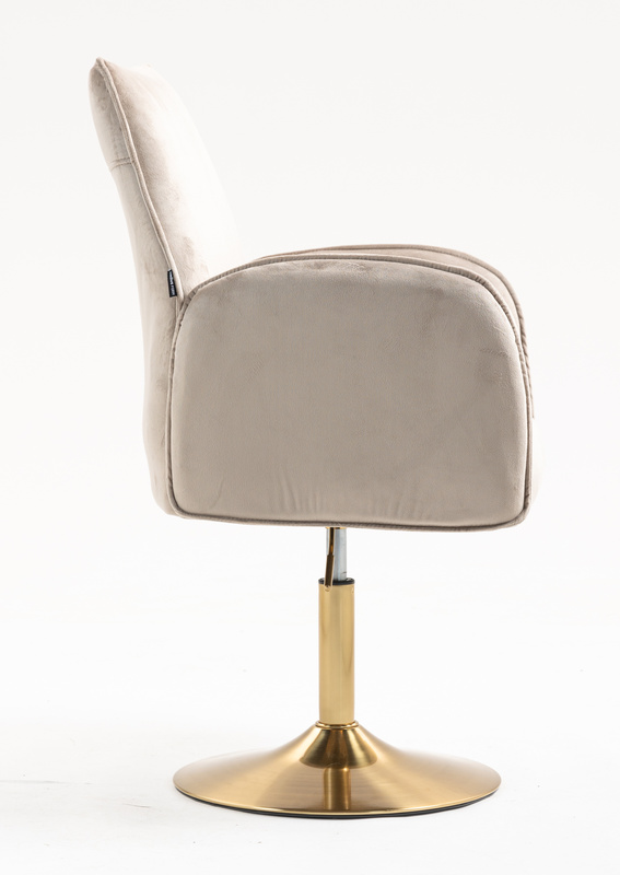 HR280N Latte Modern Velúr Szék Arany lábbal