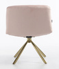 HR150 CSILLAGLÁB Púder Rózsaszín Modern Velúr Szék Arany lábbal