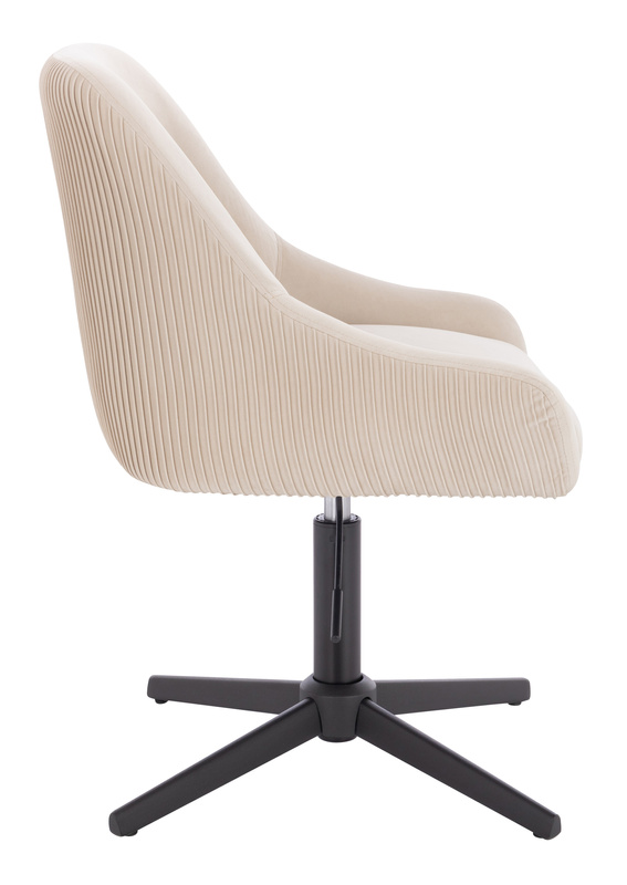 HR920CROSS Krémszínű Modern Velúr Szék Fekete lábbal