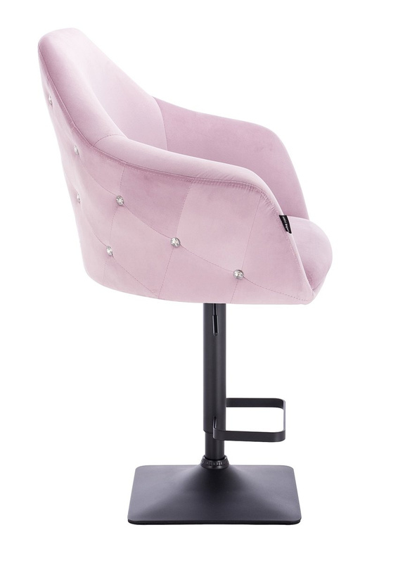 HR547KW Halványlila modern velúr szék fekete lábbal