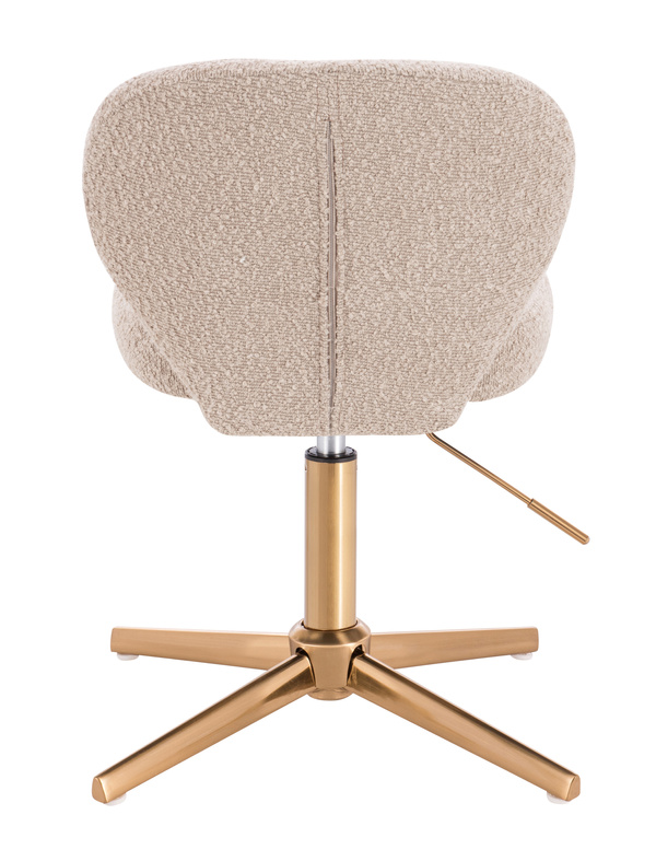 HR193CROSS Latte modern boucle  szék arany lábbal