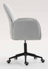 HR280K Szürke modern boucle szék fekete lábbal
