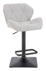 HR111KW Szürke modern boucle  szék fekete lábbal