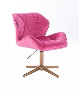 HR111CROSS Málna modern velúr szék arany lábbal