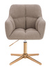 HR550CROSS Latte modern boucle  szék arany lábbal