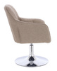HR550N Latte modern boucle szék krómozott lábbal