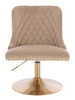 HR940N Latte Modern Velúr Szék Arany lábbal