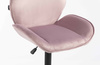 HR350KW Halványlila modern velúr szék fekete lábbal