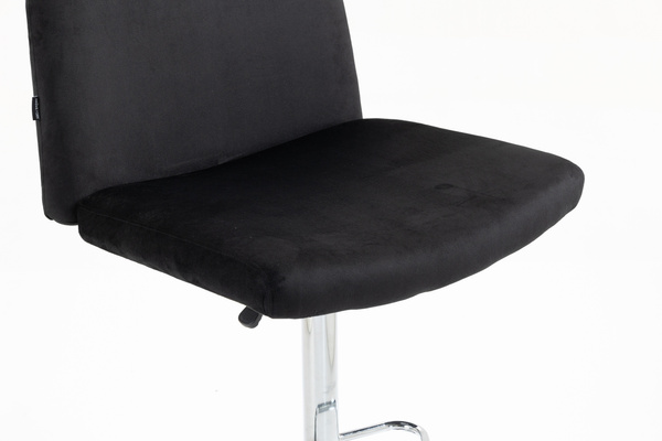 HR150W Fekete Modern Velúr Szék Krómozott lábbal