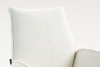 HR280W Krémszínű modern boucle szék krómozott lábbal