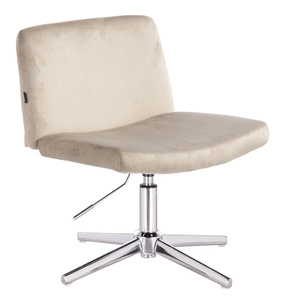 HR150CROSS Latte Modern Velúr Szék Krómozott lábbal