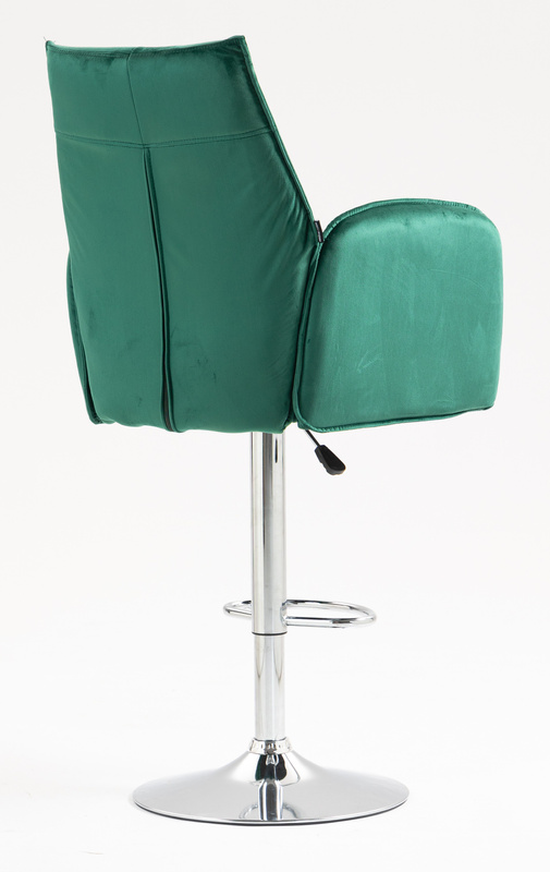 HR280W Sötétzöld Modern Velúr Szék Krómozott lábbal